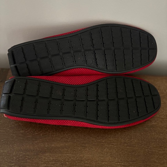 Original Interland Mens Red Perforated Suede Driving Loafers  Made in Italy 44 main image 4